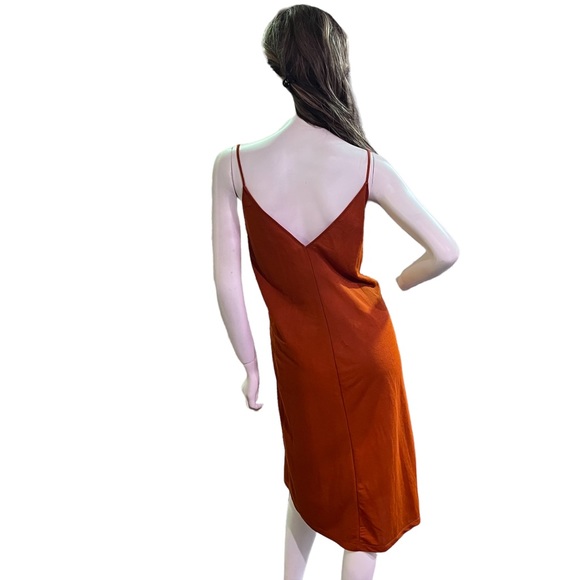ZARA W/B COLLECTION SLEEVELESS DRESS Burnt Orange Size M - Picture 9 of 11